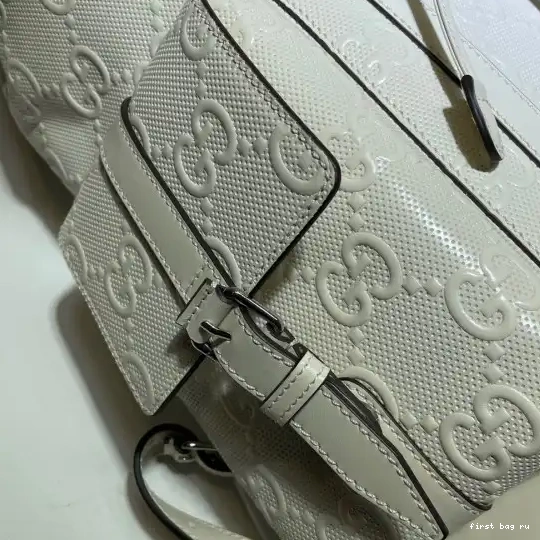First bag ru GUCCI embossed GG backpack 0527